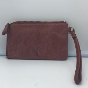 FRYE Campus Rivet Burnt red wristlet